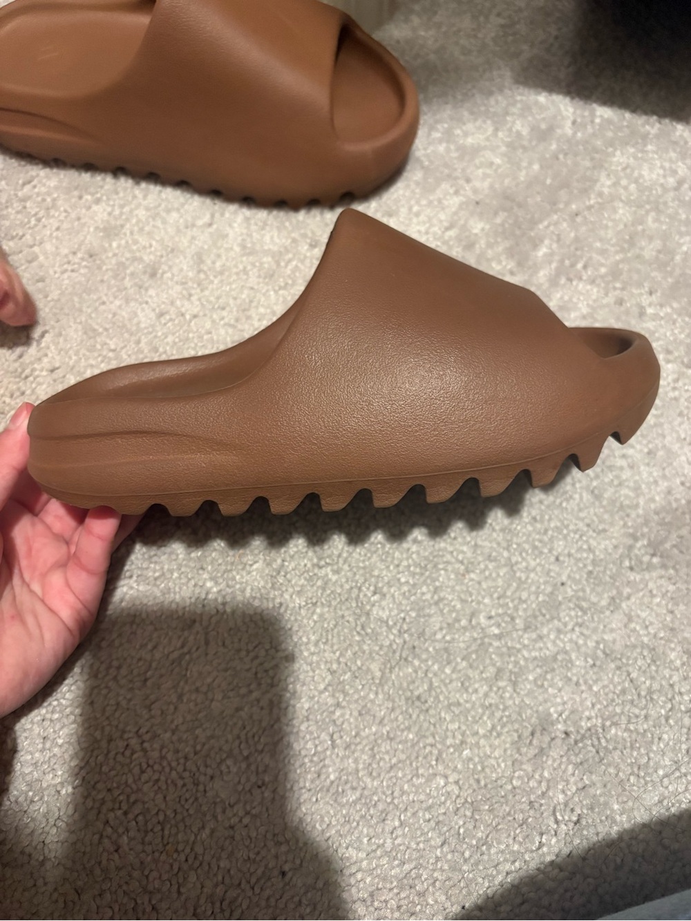 Chunky Slide Sandals in Brown - Picture 4 of 5